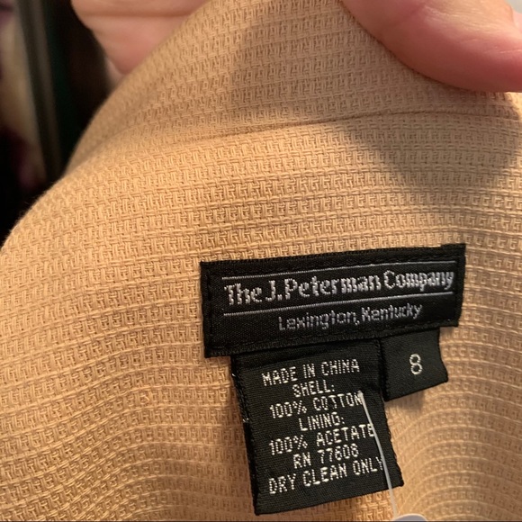 J Peterman Cotton Coat Trench Peter Pan Collar 8 - Picture 14 of 14